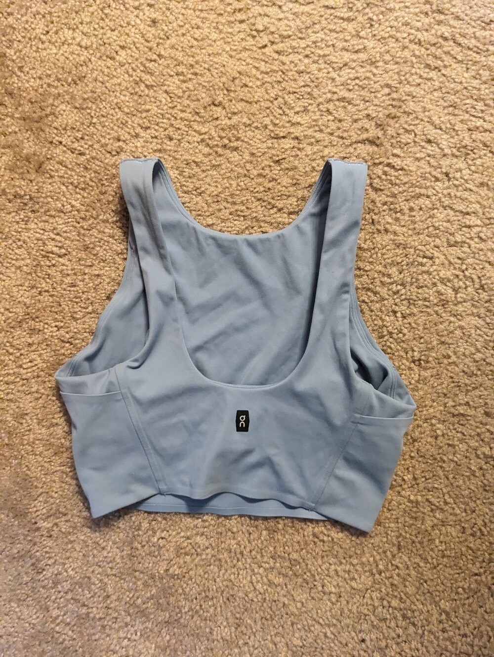 On Running Powder Blue Racerback Crop Top - Picture 3 of 7